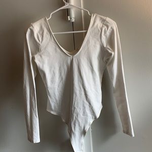 White long sleeve bodysuit